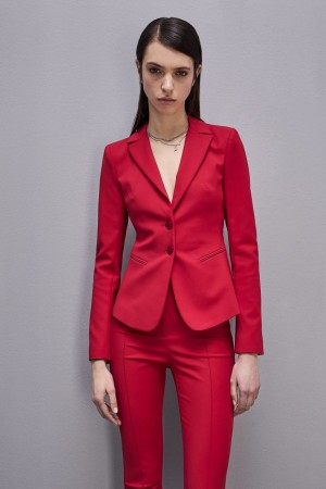 Patrizia Pepe 2-button Slim Jacket Rosse | 47PMIDXCG