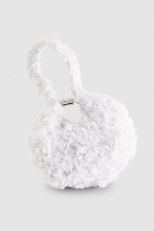 Patrizia Pepe Bangle Bag Fluffy Bianche | 58GIJEKHL