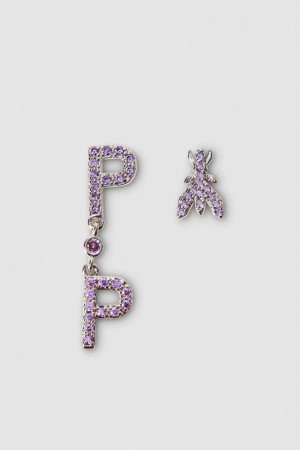 Patrizia Pepe Brass And Glass Earrings Rosa | 73IRTJWQV