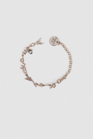 Patrizia Pepe Brass Bracelet With Rhinestones Oro | 86RBIXMAV