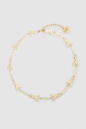 Patrizia Pepe Brass Chocker Necklace Oro | 16DYCXUJF