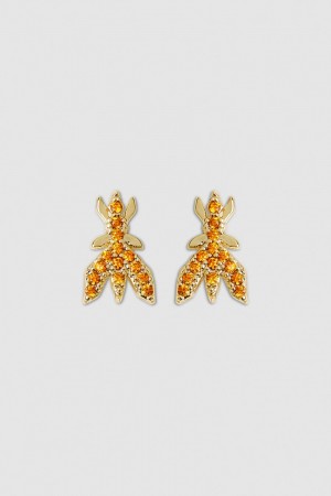 Patrizia Pepe Brass Earrings Arancioni | 94WUXNHQR