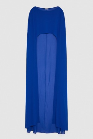 Patrizia Pepe Cape In Poly Georgette With Neckline On The Back Blu Chiaro | 29ZMEHCIR