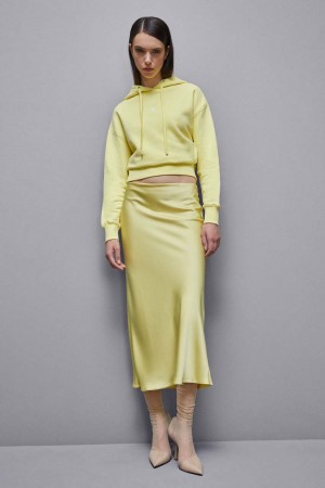 Patrizia Pepe Cotton Hoodie Gialle | 36RMKAFWT