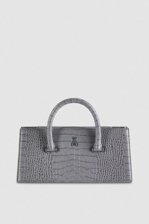 Patrizia Pepe Crocodile-print Fly Bamby Grigie | 14WJSIXGE