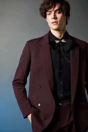 Patrizia Pepe Double-breasted Wool-blend Jacket Viola | 24FOLKAXV