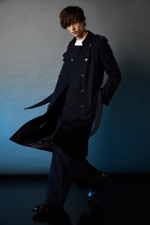 Patrizia Pepe Double-breasted Wool-blend Trench Coat Blu | 72SCPOTRD