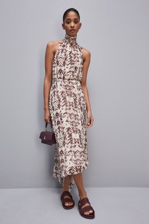 Patrizia Pepe Dress With Slit In Viscose Crepon Colorate | 64FPYVZCO