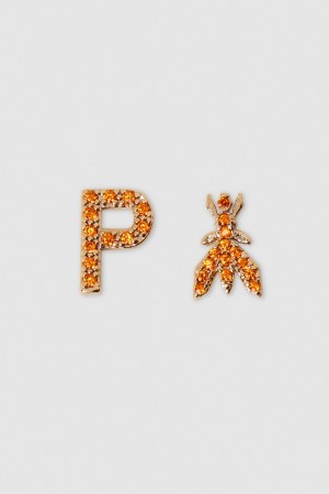 Patrizia Pepe Earrings With Rhinestones Arancioni | 65UWTGEMJ