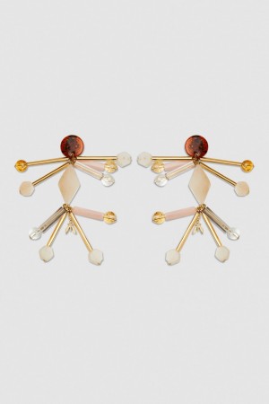 Patrizia Pepe Earrings With Techno Pop Fly Appliqué Colorate | 73TZUEVNY