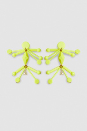 Patrizia Pepe Earrings With Techno Pop Fly Appliqué Gialle | 72HKLQDBY