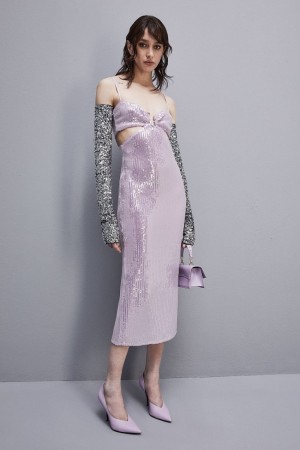 Patrizia Pepe Essential All-over Sleeveless Sequined Dress Rosa | 56YXWEZHS