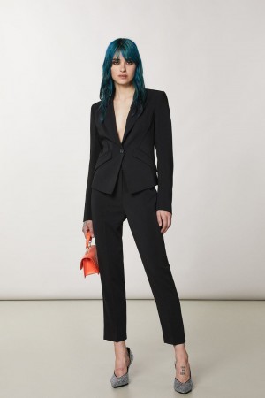 Patrizia Pepe Essential Crepe Jacket Nere | 27LVZBXDF