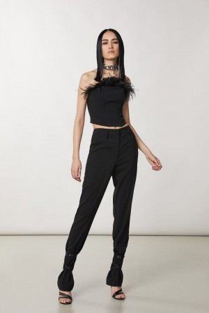 Patrizia Pepe Essential Crepe Pants Nere | 48RAYPSBO
