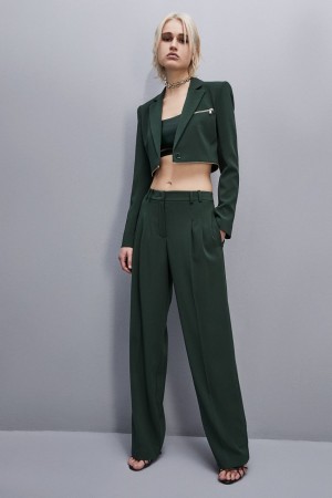 Patrizia Pepe Essential Crepe Pants Verdi | 56TFHPOCA