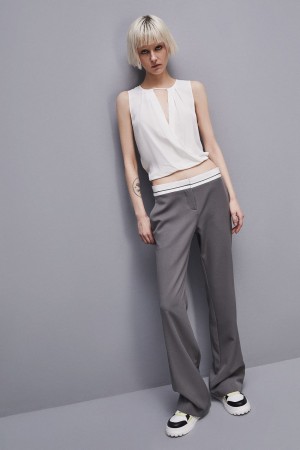 Patrizia Pepe Essential Crossover Top Bianche | 71EYHCVJM