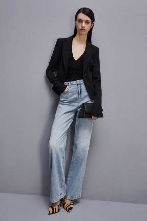 Patrizia Pepe Essential One-button Jacket Nere | 76GYHQPRC
