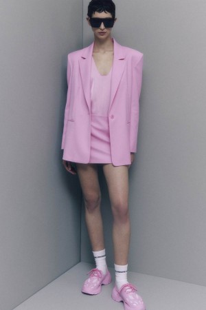 Patrizia Pepe Essential Two-button Blazer Rosa | 05JLPSVAW