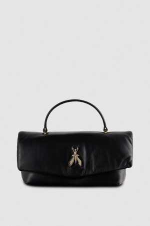 Patrizia Pepe Fly Bamby Leather Shoulder Bag Nere | 85NZKYGAQ