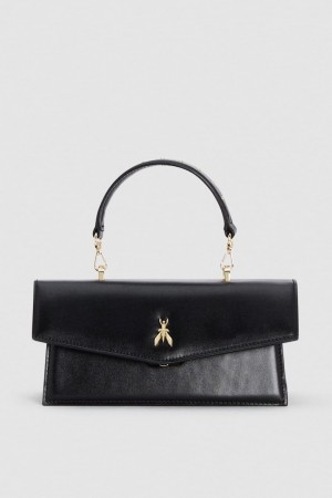 Patrizia Pepe Fly Bamby Leather Shoulder Bag Nere | 81CXVJHUQ