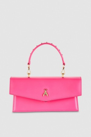 Patrizia Pepe Fly Bamby Leather Shoulder Bag Rosa | 46BHXKLIR
