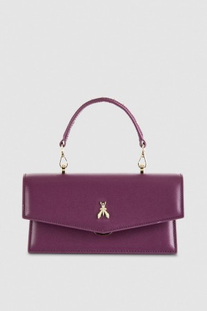 Patrizia Pepe Fly Bamby Leather Shoulder Bag Viola | 41AVLJWYM