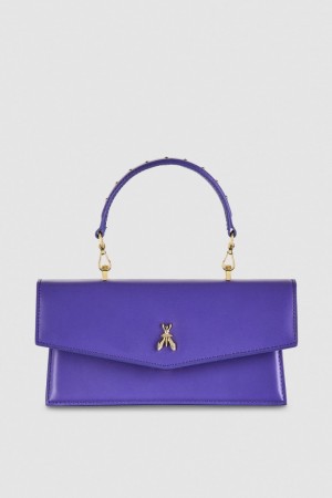 Patrizia Pepe Fly Bamby Leather Shoulder Bag Viola | 60XSPIAMD