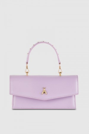 Patrizia Pepe Fly Bamby Leather Shoulder Bag Viola | 68ZBEITPF