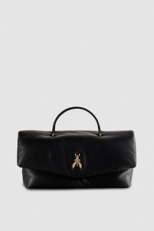 Patrizia Pepe Fly Bamby Leather Shoulder Bag Nere | 96JISOLHY