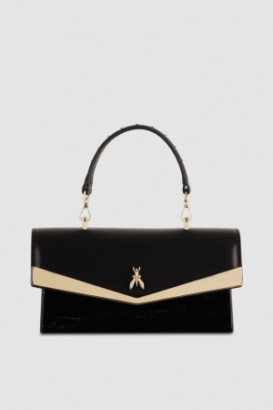 Patrizia Pepe Fly Bamby Shoulder Bag With Chain Nere | 67VIENHTM