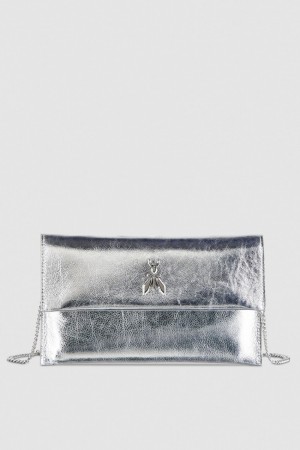 Patrizia Pepe Fly Ceremony Clutch Argento | 21BEZASQU