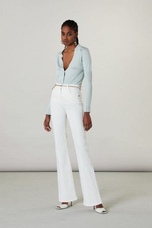 Patrizia Pepe Fly Embroidery Jeggings Bianche | 08XWUSBJV
