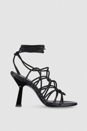 Patrizia Pepe Heeled Ankle Sandals Nere | 62WFMTXAK
