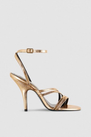 Patrizia Pepe Heeled Sandals Oro | 63WXHJYOI