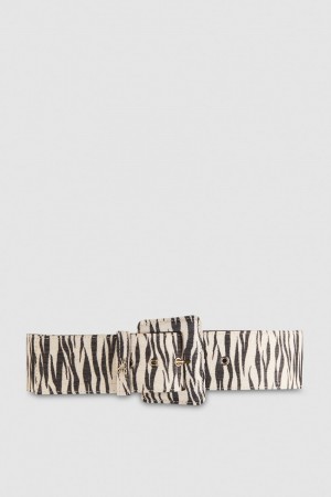 Patrizia Pepe High-waisted Belt With Lined Buckle Animalier | 80DFPSEAM
