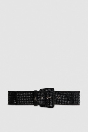 Patrizia Pepe High-waisted Belt With Rhinestones Nere | 84KGMSIZL