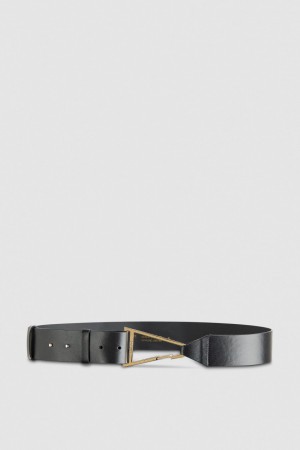 Patrizia Pepe High-waisted Leather Belt Nere | 17PLFVIUH