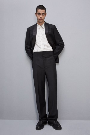 Patrizia Pepe High-waisted Pants In Cool Wool Nere | 93OGZEHTN
