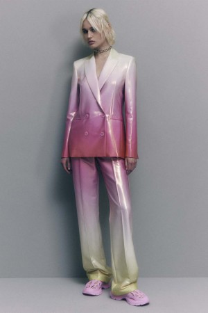 Patrizia Pepe High-waisted Satin Pants Colorate | 96LREUAOJ