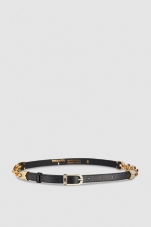 Patrizia Pepe High-waisted Smooth Leather Belt Nere | 40SQWIRUJ