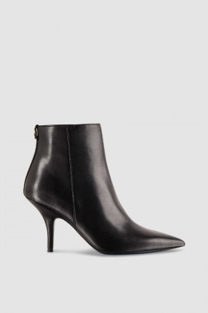 Patrizia Pepe Leather Ankle Boots Nere | 46HNBKGCL