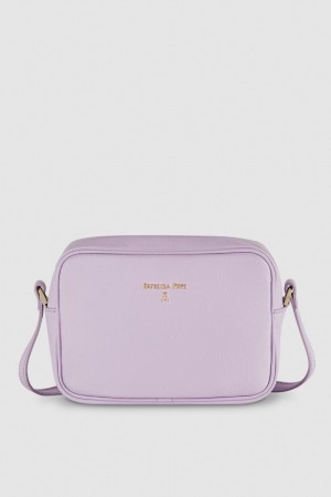Patrizia Pepe Leather Camera Bag With Inside Pocket Viola | 38EZJSMGA