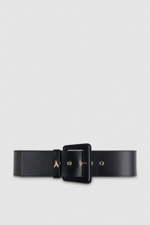 Patrizia Pepe Leather High-waisted Belt Nere | 92WZMJGSU