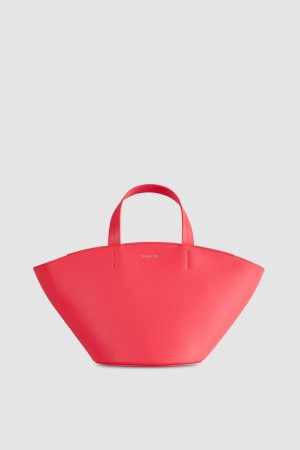 Patrizia Pepe Leather Shopping Bag With Handles Rosa | 17PESYXVU