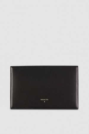Patrizia Pepe Leather Shoulder Pocket Bag With Zipper Nere | 97UKDGREQ