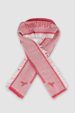 Patrizia Pepe Logo Print Scarf Rosa | 19FEGCWTA