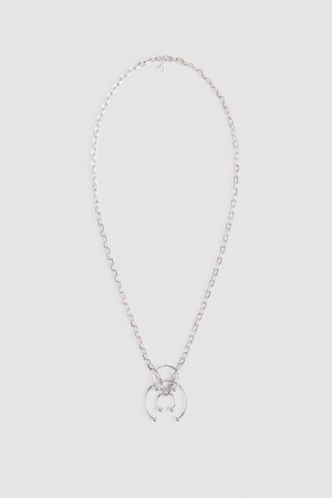 Patrizia Pepe Long Necklace With Piercing Argento | 07BAMIQJY