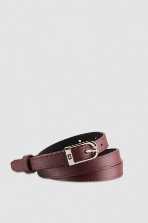 Patrizia Pepe Low-waist Smooth Leather Belt Viola | 58KCLQHMU