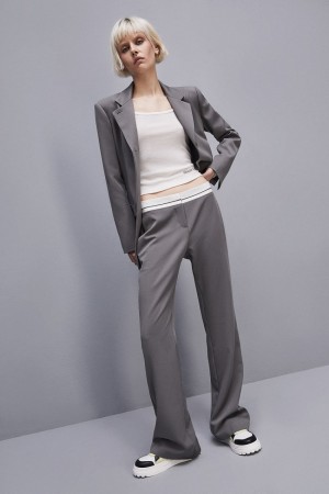 Patrizia Pepe Low-waisted Pants In Comfort Fabric Grigie | 01AIUBWYK