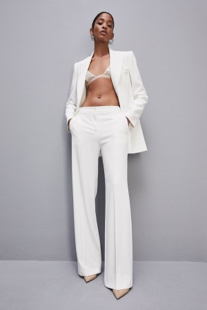 Patrizia Pepe Men's Cut Pants Bianche | 83VPMXZYS